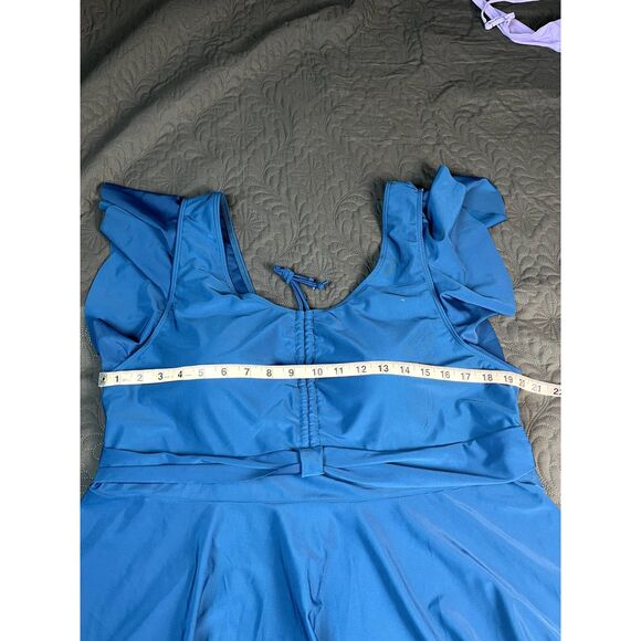 Daci Plus Size Tankini Flowy Top 2pc Tummy Control Swimwear Summer SZ 4XL:NWOT - Picture 9 of 12